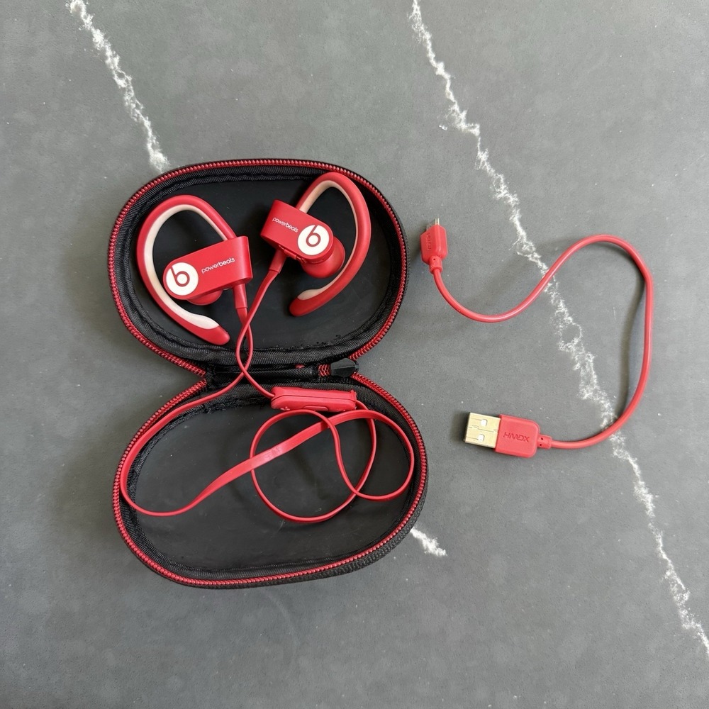 Beats by Dr. Dre Powerbeats 2 Wireless Bluetooth In-Ear Headphones Red
